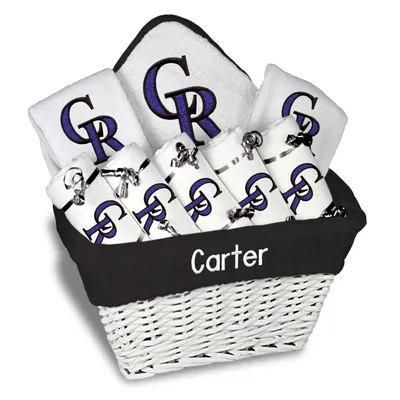 Newborn & Infant White New York Yankees Personalized Medium Gift Basket