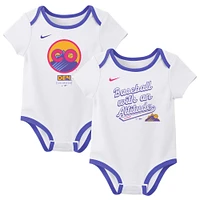 Ensemble deux pièces Nike blanc Colorado Rockies 2025 City Connect pour nouveau-né