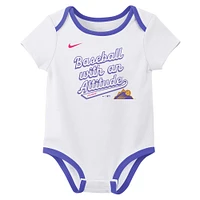 Ensemble deux pièces Nike blanc Colorado Rockies 2025 City Connect pour nouveau-né