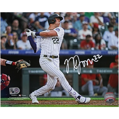 Nolan Jones Colorado Rockies Autographed 8" x 10" Hitting Photograph 