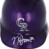 Nolan Jones Colorado Rockies Autographed Alternate Chrome Mini Batting Helmet - Fanatics Exclusive
