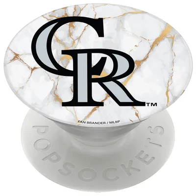 Colorado Rockies PopSockets Marble Design PopGrip - White