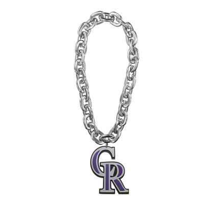 Silver Colorado Rockies Team Logo Fan Chain