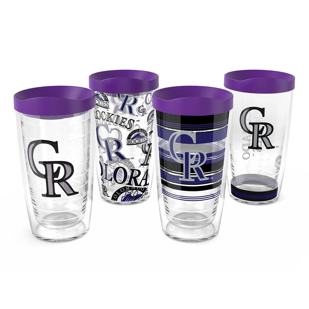 Tervis Colorado Rockies paquet de quatre 16oz. Ensemble de gobelets classiques