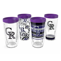 Tervis Colorado Rockies Four-Pack 16oz. Classic Tumbler Set