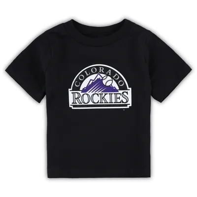 Colorado Rockies Toddler Team Crew Primary Logo T-Shirt - Black