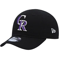 Casquette réglable New Era Colorado Rockies Team 9TWENTY noire pour tout-petit