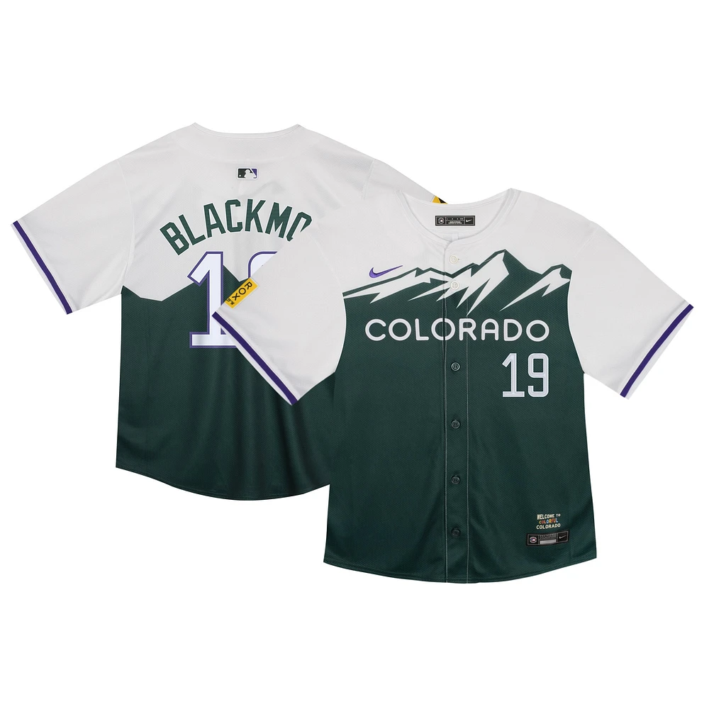 Maillot de joueur Nike Charlie Blackmon vert Colorado Rockies City Connect Limited pour tout-petit