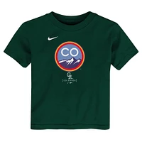 T-shirt Nike avec grand logo vert Colorado Rockies City Connect pour tout-petit