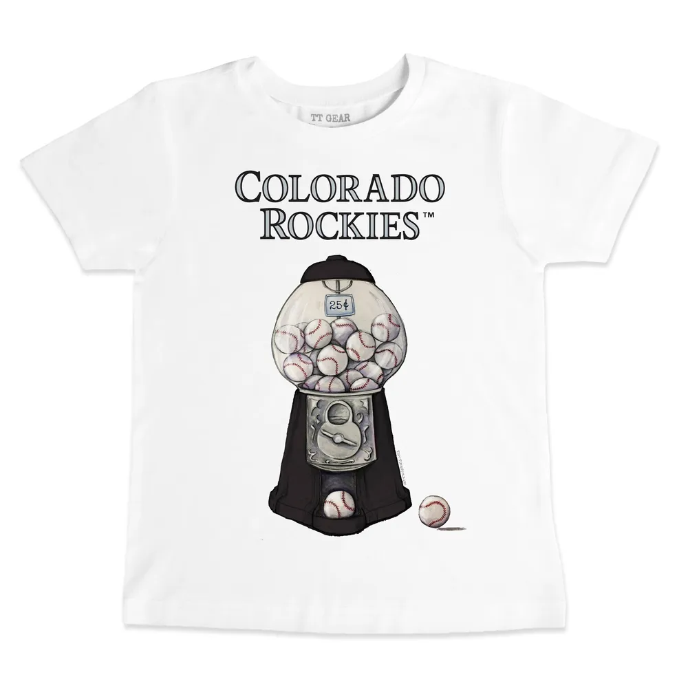 Youth White/Black Colorado Rockies V-Neck T-Shirt Size: Extra Large