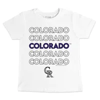 Lids Colorado Rockies Tiny Turnip Youth Bronto Logo T-Shirt - White