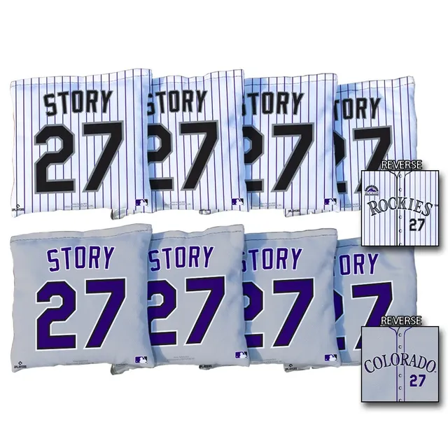 Men's Nike Trevor Story Purple Colorado Rockies Name & Number Team