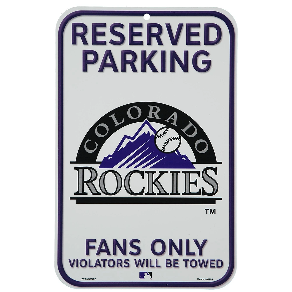 WinCraft Colorado Rockies 11" x 17" Enseigne Intérieur/Extérieur