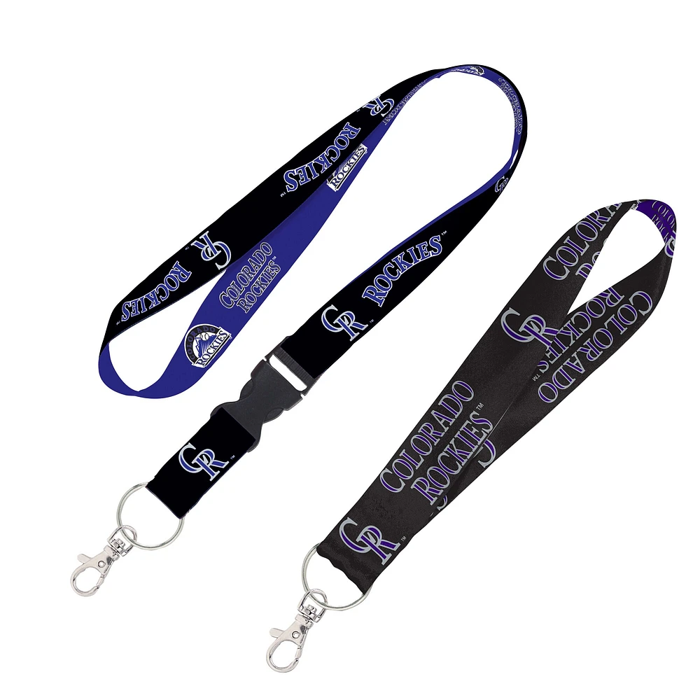 WinCraft Colorado Rockies 2-Pack Lanyard with Detachable Buckle & Key Strap Set