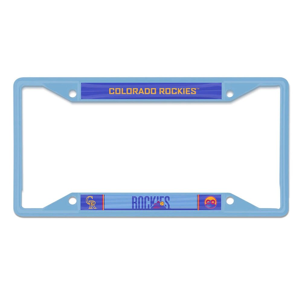WinCraft Colorado Rockies 2025 City Connect Laser Cut Metal License Plate Frame