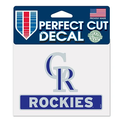 WinCraft Colorado Rockies 4" x 5" Perfect Cut Logo Slogan Decal