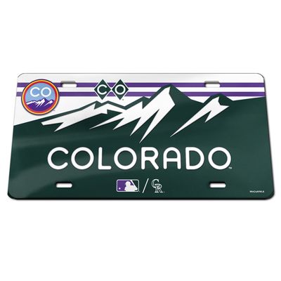 WinCraft Colorado Rockies City Connect License Plate