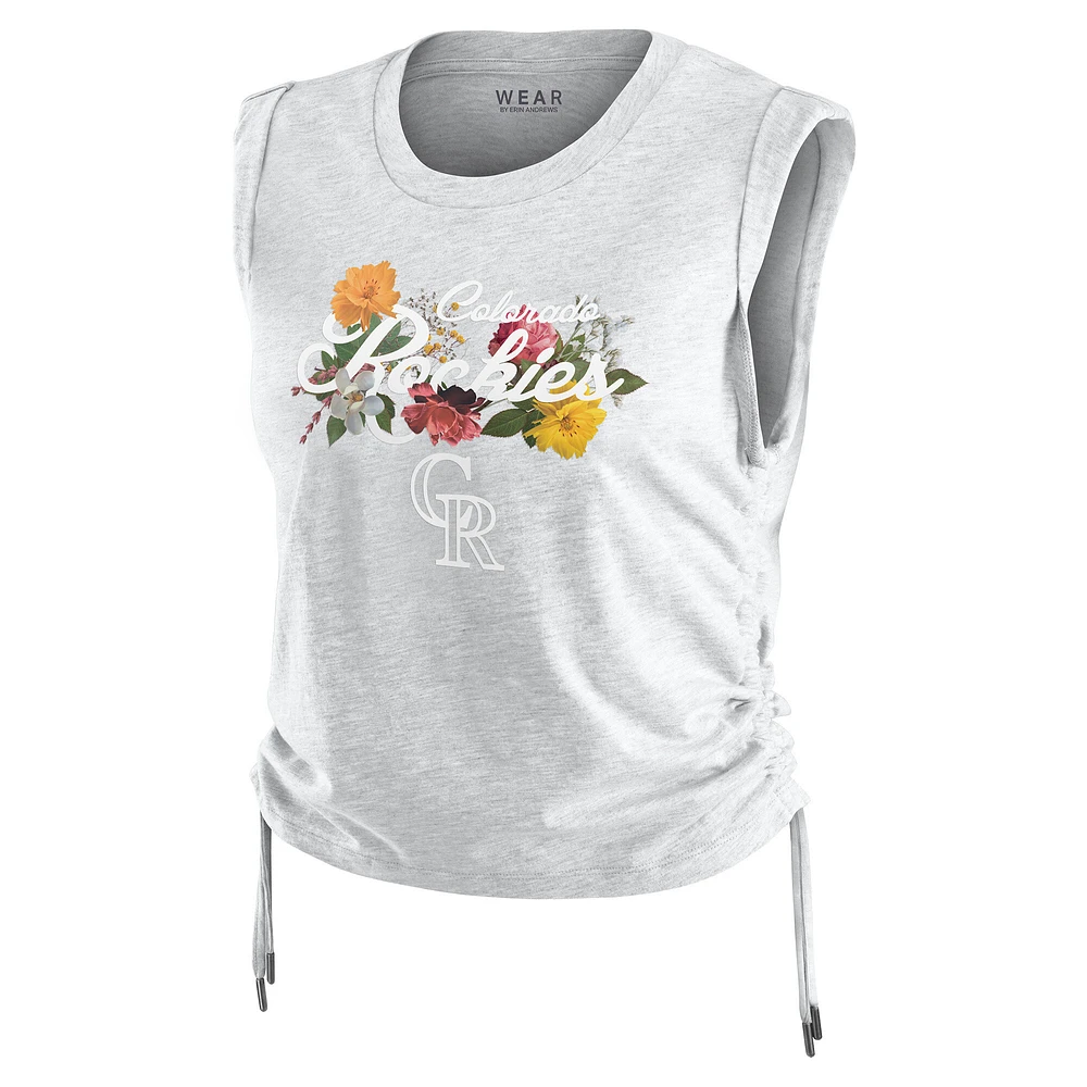 Women's WEAR by Erin Andrews  Heather Gray Colorado Rockies Cinched Tank Top