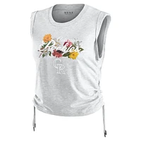 Women's WEAR by Erin Andrews  Heather Gray Colorado Rockies Cinched Tank Top