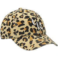 Casquette réglable '47 Colorado Rockies Tan Bagheera Cheetah Clean Up pour femme