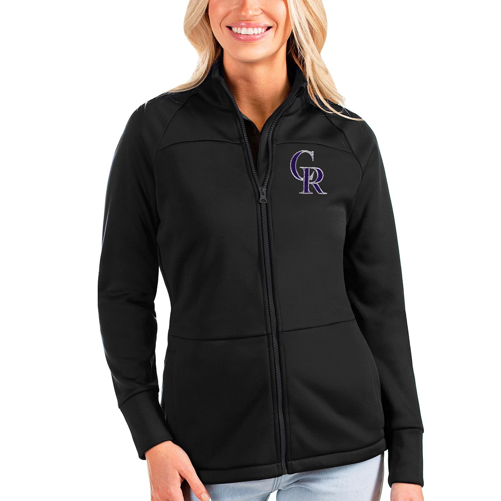 Women's Antigua Colorado Rockies Links Full-Zip Golf Jacket