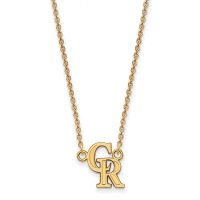 Colorado Rockies Women's 18'' 14k Yellow Gold Small Pendant Necklace