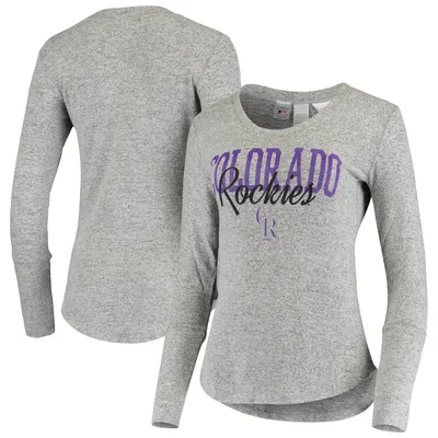 Colorado Rockies Concepts Sport Women's Tri-Blend Long Sleeve T-Shirt - Heathered Gray