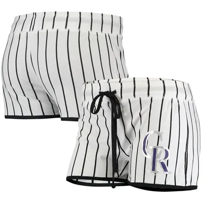 Colorado Rockies Concepts Sport Women's Vigor Pinstripe Sleep Short - White