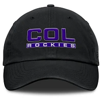 Casquette ajustable noire Colorado Rockies Fly Out pour femmes Fanatics