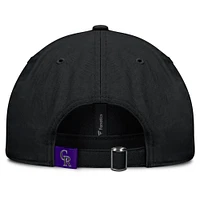 Casquette ajustable noire Colorado Rockies Fly Out pour femmes Fanatics