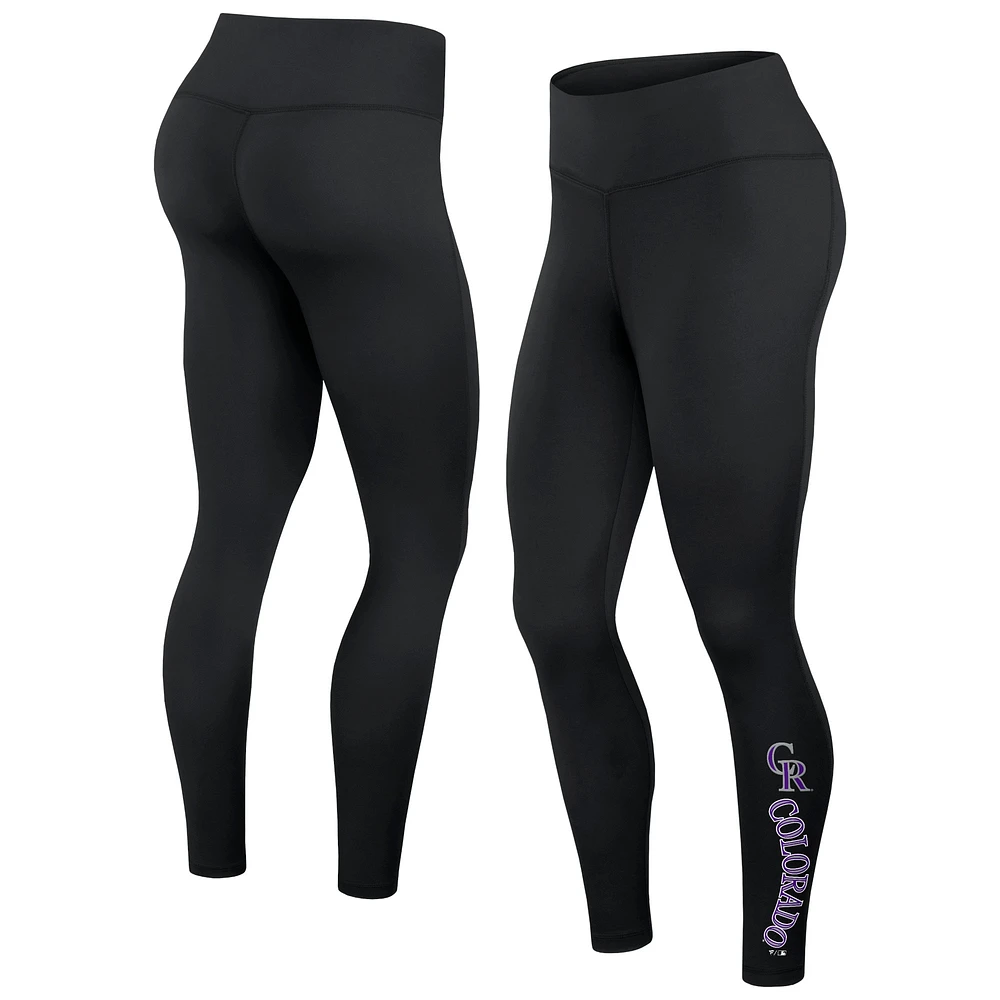 Legging noir Fanatics pour femmes avec logo des Rockies du Colorado