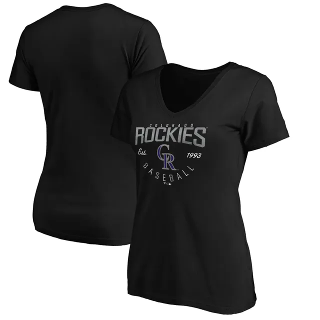 Colorado Rockies Baseball Womens 47BRAND V-Neck Shirt 