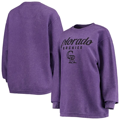 Sweat-shirt G-III 4Her by Carl Banks Colorado Rockies pour femme en velours côtelé confortable