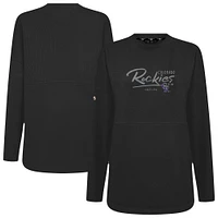 Women's Levelwear Black Colorado Rockies Accolade Beaudry Express Pullover Sweatshirt