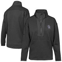 Veste à enfiler demi-zip Await Insignia 2.0 noire du Colorado Rockies pour femme de Levelwear
