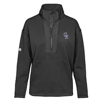 Veste à enfiler demi-zip Await Insignia 2.0 noire du Colorado Rockies pour femme de Levelwear