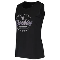 Women's Levelwear Black Colorado Rockies Macy Tank Top