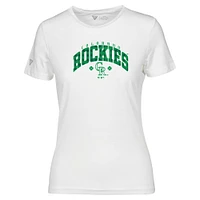 T-shirt à carreaux Maddox pour la Saint-Patrick des Colorado Rockies femme de Levelwear blanc