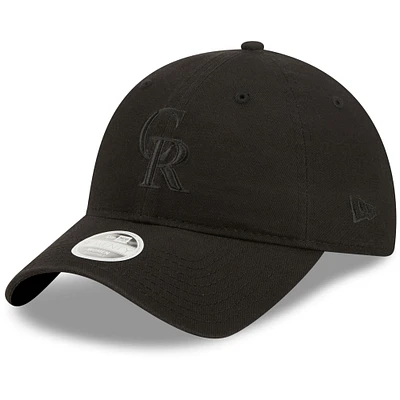 Women's New Era Colorado Rockies Black on Black Core Classic II 9TWENTY Adjustable Hat