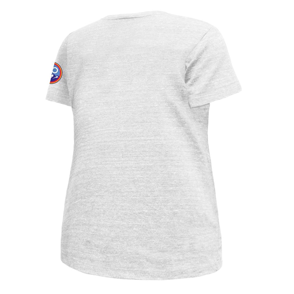 Women's New Era White Colorado Rockies 2022 City Connect Plus Size V-Neck  T-Shirt