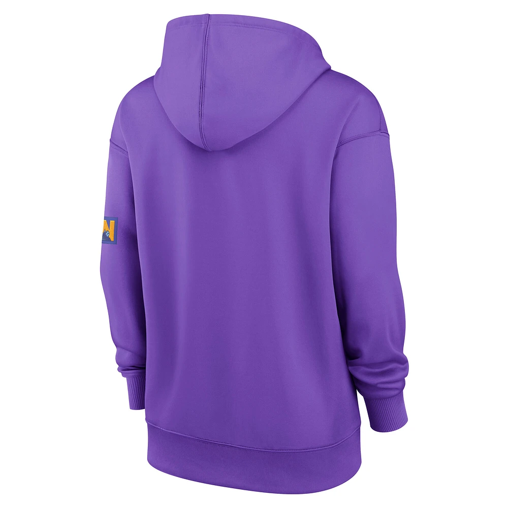Women's Nike  Purple Colorado Rockies 2025 City Connect Authentic Collection Pullover Hoodie