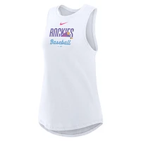 Débardeur Nike blanc à col montant City Connect Tri-Code Colorado Rockies 2025 pour femme