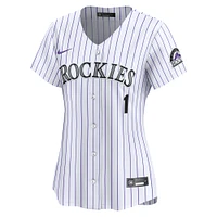 Women's Nike White Colorado Rockies #1 Mom Home Limited Jersey