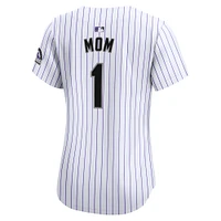 Women's Nike White Colorado Rockies #1 Mom Home Limited Jersey