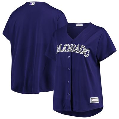 Women's Purple Colorado Rockies Plus Alternate Replica Team Jersey