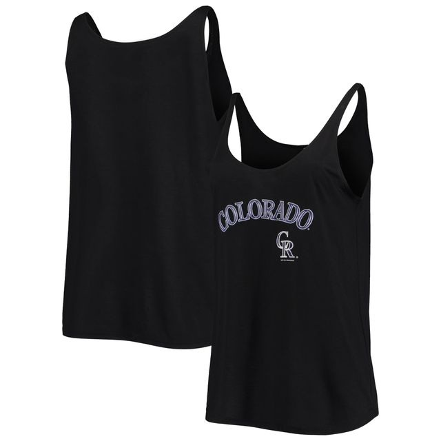 Débardeur souple Colorado Rockies Soft as a Grape pour femmes, noir