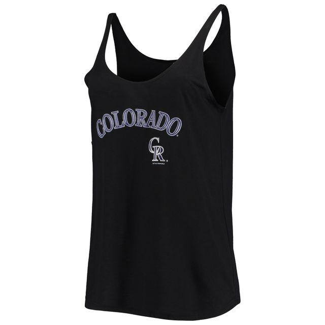 Débardeur souple Colorado Rockies Soft as a Grape pour femmes, noir