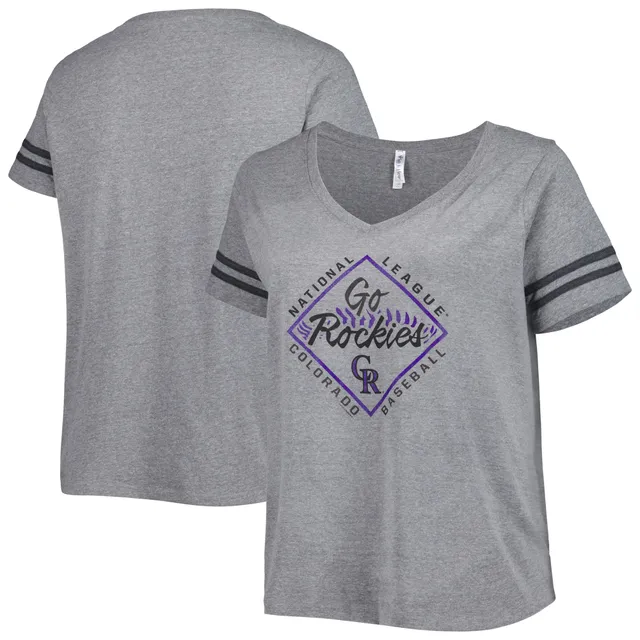 Colorado Rockies New Era Girls Youth Jersey Stars V-Neck T-Shirt