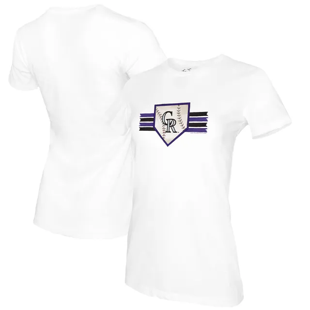 Lids Colorado Rockies Tiny Turnip Women's Slugger 3/4-Sleeve Raglan T-Shirt  - White/Black