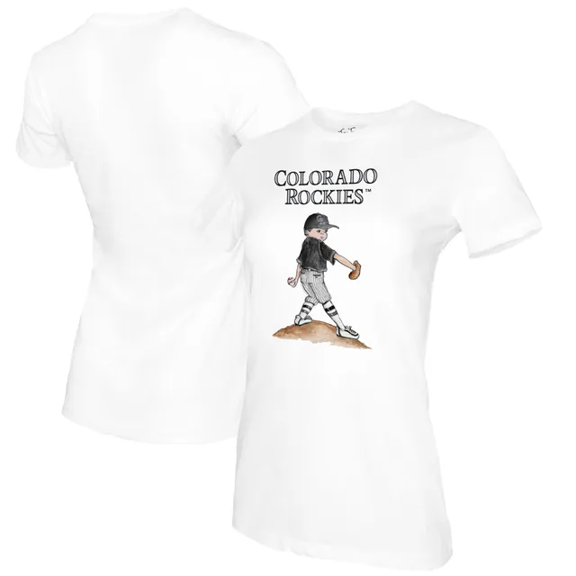 Profile White And Black Colorado Rockies Plus Size Colorblock T-shirt